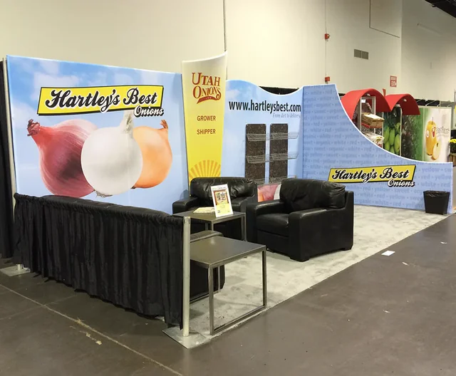 Custom trade show booth built by Affordable Exhibit Displays