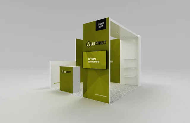 trade show booth built by AllSpace Group Official
