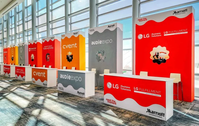 Custom trade show booth built by Audie Expo