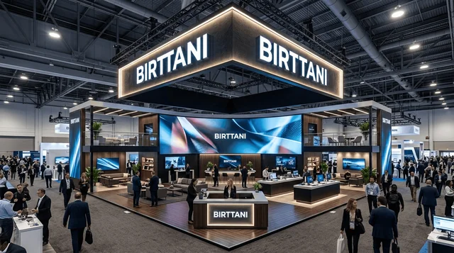 Island trade show booth built by Birttani Display