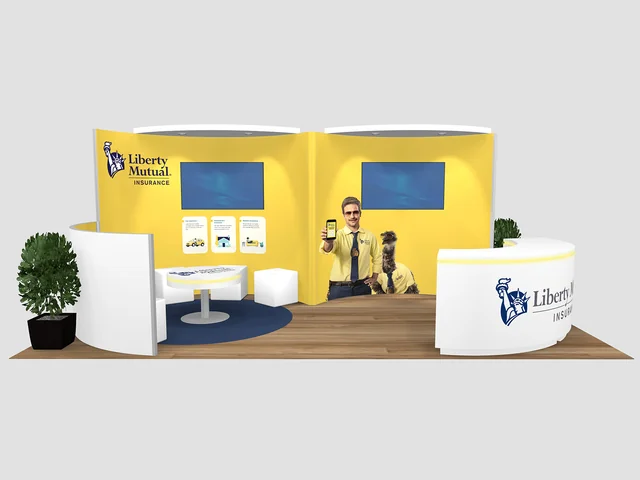 Modular trade show booth built by Classic Exhibits