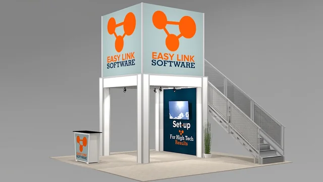 trade show booth built by Double Deck Exhibit Rentals
