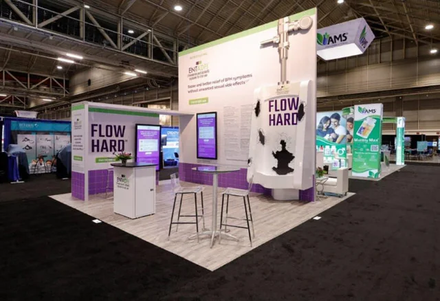 Custom trade show booth built by Downing Displays