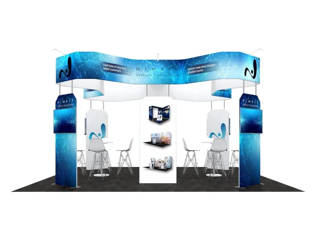 Custom trade show booth built by Exhibit Boss