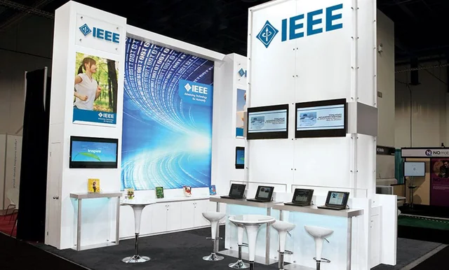 Custom trade show booth built by The Exhibit Company