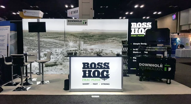 Modular trade show booth built by Exhibit Network