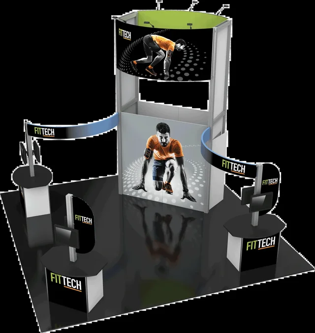 Modular trade show booth built by Exhibition Display