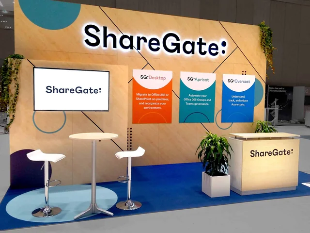 trade show booth built by Exhibitus