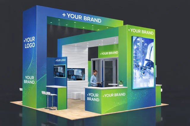 Custom trade show booth built by The Tradeshow Network Marketing Group
